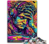 Puzzles pour Adultes 1000 pièces Pop-Art Michel-Ange Statue de David Puzzles pour Adolescents, Anti-Stress Défi Difficile Cadeaux du Père Noël Secret (26x38cm)