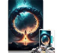 Puzzles pour Adultes 1000 pièces Portail Multivers Puzzles pour Adolescents, avec Affiche et fiche de Questions-réponses pour Les 14 Ans et Plus (Taille 75x50cm)