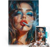 Puzzles pour Adultes 1000 pièces Portrait de beauté Jouets de Jeu pour Cadeau Familial Car C'est Un pour Toute la Famille 38x26cm