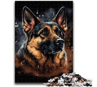 Puzzles pour Adultes 1000 pièces Portrait de Berger Allemand pour Jeu éducatif Défi Jouet pour est idéal comme Cadeau pour Toute la Famille 38x26cm