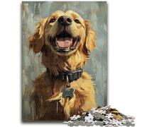 Puzzles pour Adultes 1000 pièces, Portrait de Golden Retriever, Difficiles à réaliser, pour Adolescents, adaptés à la décoration de Bureau, pour Les Adolescents de 14 Ans et Plus (75x50cm)