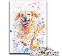 Puzzles pour Adultes 1000 pièces, Portrait de Golden Retriever, Puzzles pour Adolescents, Jeux stimulants, Jouets, décoration Murale, Cadeaux d'anniversaire et de Noël Uniques 50x75cm
