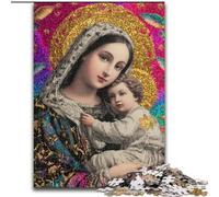 Puzzles pour Adultes 1000 pièces Portrait de Marie la Mère, Jeu Familial Anti-Stress Défi Difficile Une œuvre d'art pour Les 14 Ans et Plus (Taille 50x75cm)