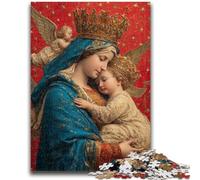 Puzzles pour Adultes 1000 pièces Portrait de Marie la Mère Jeu Stimulant Jouets à Offrir en Cadeau pour Toute la Famille à partir de 14 Ans 26x38cm
