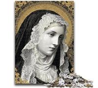 Puzzles pour Adultes 1000 pièces Portrait de Marie la Mère Puzzle 1000 pièces, Activités familiales Amusantes à la Maison, Cadeau d'anniversaire, Cadeaux de Voyage (26x38cm)