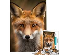 Puzzles pour Adultes 1000 pièces Portrait d'un Renard Roux Défi intellectuel Jeu addictif et interactif Une œuvre d'art Idée Cadeau (50x75cm)