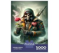 Puzzles pour Adultes 1000 Pièces Post-Apocalyptic Romance A Warrior's Tender Moment Puzzles pour Adolescents Jeux De Détente Une Œuvre d'art Cadeaux Uniques pour Un Anniversaire Ou Noël 52x38cm/1000p