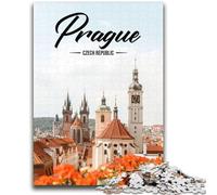 Puzzles pour Adultes 1000 pièces Prague Family Fun pour est idéal comme Cadeau pour Toute la Famille à partir de 14 Ans (Taille 38x52cm)
