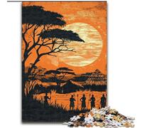 Puzzles pour Adultes 1000 pièces Prairies africaines, à partir de 14 Ans, décoration d'intérieur, à Offrir en Cadeau à Toute la Famille (Taille 50x75cm)