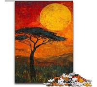 Puzzles pour Adultes 1000 pièces Prairies africaines, Jeu Stimulant et Familial avec des pièces de Formes aléatoires entièrement emboîtables (Taille 50x75cm)