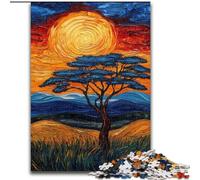 Puzzles pour Adultes 1000 pièces Prairies africaines, pour Les 14 Ans et Plus, Jeu éducatif, défi, Jouet, Cadeau d'anniversaire (Taille 50x75cm)
