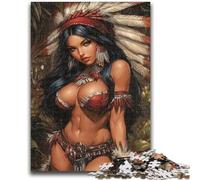 Puzzles pour Adultes 1000 pièces Princesse Indienne Aidez Le Cerveau à exercer des Jouets addictifs pour cultiver la Patience Décoration Parfaite 38x26cm
