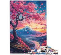 Puzzles pour Adultes 1000 pièces Psychedelic Sakura Difficult Hard Jigsaw 26x38cm est idéal comme Cadeau pour Toute la Famille à partir de 14 Ans