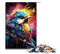 Puzzles pour Adultes 1000 pièces psychédélique coloré Bluebird Puzzle Impossible Jeu Familial Soulagement du Stress Défi Difficile 1000 PCS (75x50cm)