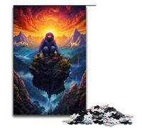 Puzzles pour Adultes 1000 pièces Psychédélique Couleur Singe Doré Puzzle Maison Jeux Éducatifs Jouets DIY Excellent Cadeau pour Jeux 1000 PCS (75x50cm)
