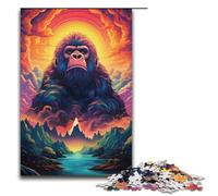 Puzzles pour Adultes 1000 pièces psychédélique Couleur Singe doré Puzzle Maison Jeux éducatifs Jouets Bricolage Excellent Cadeau pour Les Jeux 1000 pièces (38 x 26 cm)