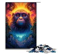 Puzzles pour Adultes 1000 pièces Psychédélique Couleur Singe Doré Puzzle Maison Jeux Éducatifs Jouets DIY Excellent Cadeau pour Jeux 1000 PCS (75x50cm)