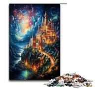 Puzzles pour Adultes 1000 pièces Psychédélique Palais National de Pena la Nuit Puzzle pour Enfants Puzzle en Bois Jouet éducatif intellectuel décompressant 1000 pièces