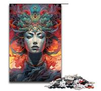 Puzzles pour adultes 1000 pièces psychédéliques colorés pour renforcer les guerriers Assemblage de motifs Aide à l'exercice cérébral Jouets addictifs pour cultiver la patience 1000 pièces (75 x 50 cm)