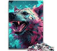 Puzzles pour Adultes 1000 pièces psychédéliques The Hyena, Staycation Kill Time avec Affiche et fiche de Questions-réponses Assorties (26x38cm)