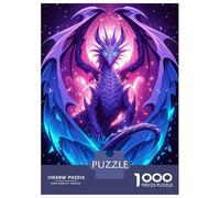 Puzzles pour Adultes 1000 Pièces Purple Dragon with Wings Puzzle Adulte Jeu Manuel Assemblage De Motifs Difficile À Compléter 70x50cm/1000pcs