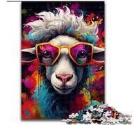 Puzzles pour Adultes 1000 pièces Puzzle Alpaga Animal en Bois, pour Adolescents et Famille, Cadeau de Noël idéal 1000 pièces(50x75cm)