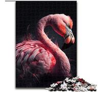 Puzzles pour Adultes 1000 pièces Puzzle Amusant Flamingo en Carton, pour Les Anniversaires, Les Vacances, Les décorations de fête Spatiale 1000 pièces(26x38cm)