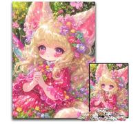 Puzzles pour Adultes 1000 pièces Puzzle Anime Cat Girl Puzzle Brain Challenge, Cadeau Parfait pour Les Adolescents et décoration intérieure 26X38CM