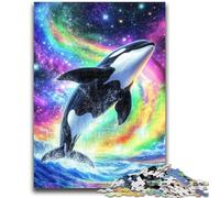 Puzzles pour Adultes 1000 pièces Puzzle Arc-en-Ciel Baleine Bleue Jeu éducatif Familial Offrez des Cadeaux pour Toute la Famille à partir de 14 Ans 50x75cm