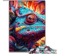 Puzzles pour Adultes 1000 pièces Puzzle Art Caméléon pour s'amuser en Famille Parfait pour Les Vacances, Les soirées de Jeux interactives (Taille : 50x75cm)