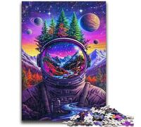 Puzzles pour Adultes 1000 pièces Puzzle Astronaute Montagnes Jouets Jeux éducatifs Soulagement du Stress Convient pour la décoration de Bureau 26x38cm
