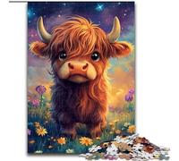 Puzzles pour Adultes 1000 pièces Puzzle bébé Yak Mignon en Carton, Divertissement Relaxant, Cadeau de Noël Parfait et décoration intérieure 1000 pièces(26x38cm)