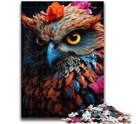 Puzzles pour Adultes 1000 pièces Puzzle Belle Chouette Jeu Stimulant et Jeu Familial Cadeaux du Père Noël Secret 38x26cm