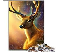 Puzzles pour Adultes 1000 pièces Puzzle Cerf Fantastique en Carton, Casse-tête Stimulant pour Les Adolescents et Les familles 1000 pièces(26x38cm)