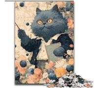 Puzzles pour Adultes 1000 pièces, Puzzle Chat Professeur, pour Jeu éducatif, Jouet de défi, décoration intérieure Unique et Cadeaux 26x38cm