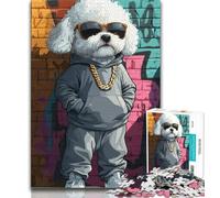 Puzzles pour Adultes 1000 pièces Puzzle Chien des Rues, Jeu éducatif Familial Décoration Murale Cadeaux d'anniversaire et de Noël Uniques (75x50cm)