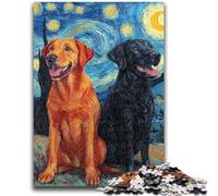 Puzzles pour Adultes 1000 pièces Puzzle Ciel Nocturne Labrador Aide Le Cerveau à exercer Jouets addictifs pour cultiver la Patience Décoration Parfaite 50x75cm