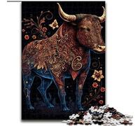 Puzzles pour Adultes 1000 pièces Puzzle coloré en Carton Motif Vache Fantastique pour Les Anniversaires, Les fêtes, Les décorations de fête Spatiale 1000 pièces(26x38cm)