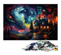 Puzzles pour Adultes 1000 pièces Puzzle coloré en Forme de Maison avec Graffitis Jouets décoration d'intérieur et Cadeaux Uniques adaptés aux Adolescents de 14 Ans et Plus 1000 pièces (75 x 50 cm)