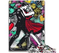 Puzzles pour Adultes 1000 pièces Puzzle Couple Graffiti, Convient aux 14 Ans et Plus Décoration d'intérieur Offrez des Cadeaux pour Toute la Famille 26X38CM