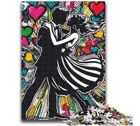 Puzzles pour Adultes 1000 pièces Puzzle Couple Graffiti Jeu éducatif Familial Offrez des Cadeaux pour Toute la Famille à partir de 14 Ans 26x38cm
