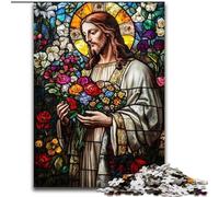 Puzzles pour Adultes, 1000 pièces, Puzzle d'art de Jésus, Art de Bricolage Stimulant pour Les passionnés, Cadeau Parfait pour la détente (Taille 26x38cm)