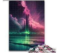 Puzzles pour Adultes 1000 pièces, Puzzle de Construction de Ville futuriste en Bois, pour Adolescents et Famille - Jeu de réflexion à Faire soi-même, 1000 pièces(50x75cm)