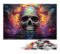 Puzzles pour Adultes 1000 pièces Puzzle de précision avec tête de Mort colorée pour Toute la Famille 1000 pièces (75 x 50 cm)