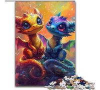Puzzles pour Adultes 1000 pièces Puzzle Deux bébés Dragons, Jouets éducatifs Anti-Stress, Superbes Cadeaux et Jouets (Taille 26x38cm)
