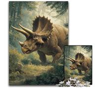 Puzzles pour Adultes 1000 pièces Puzzle Dinosaures Anciens Design Complexe pour Adolescents, décoration DIY et Divertissement Stimulant pour Le Cerveau 26x38cm