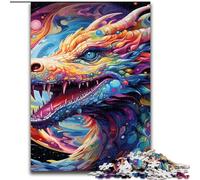 Puzzles pour Adultes 1000 pièces Puzzle Dragon Art Psychédélique pour s'amuser en Famille Parfait pour Les Vacances, Les soirées de Jeux interactives (Taille : 50x75cm)