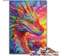 Puzzles pour Adultes 1000 pièces Puzzle Dragon coloré Cadeau DIY Amusant Convient pour la décoration de la Maison, du Salon ou du Bureau (Taille : 50x75cm)