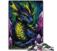 Puzzles pour Adultes 1000 pièces Puzzle Dragon mystérieux Soulagement du Stress Défi Difficile Améliorer l'amour Entre Les Couples 26x38cm
