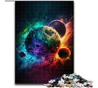 Puzzles pour Adultes 1000 pièces Puzzle Effondrement de Planètes en Bois, Casse-tête Stimulant pour Adolescents, soirée de Jeux en Famille Amusante 1000 pièces(50x75cm)